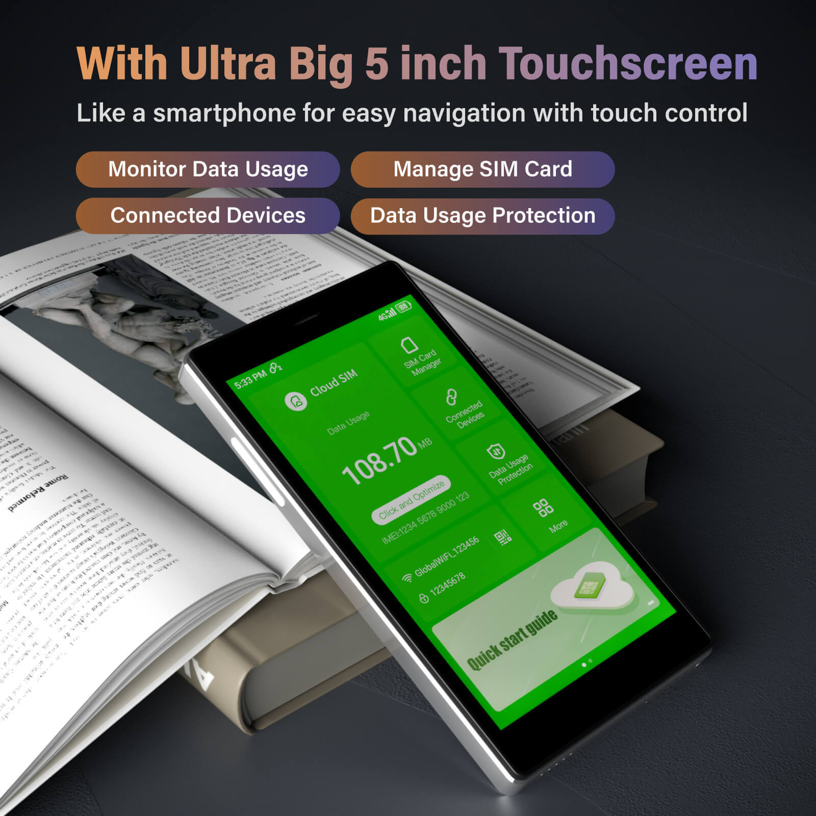 G4 Pro - 5'' Touchscreen Mobile WiFi