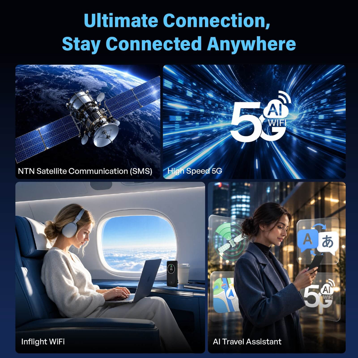 MeowGo G50 Max - HyperConn™ 5G Satellite Mobile WiFi Hotspot