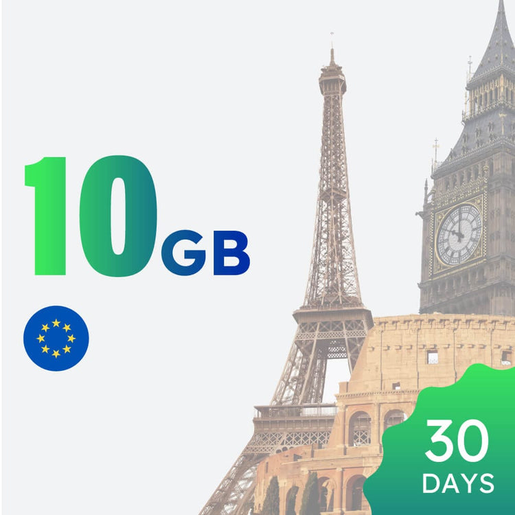 10GB 30-day EU High Speed (38 countries) Data Package