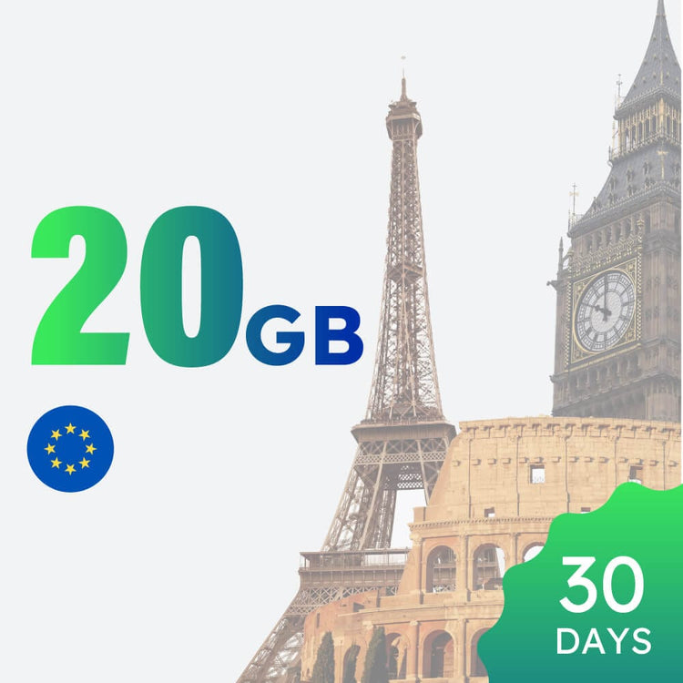20GB 30-day Europe Data Package