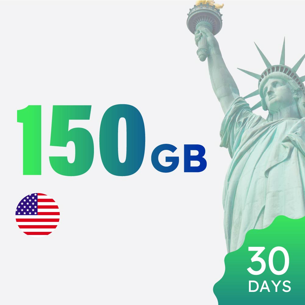 5G LTE 150GB 30-Day USA High Speed Data Package
