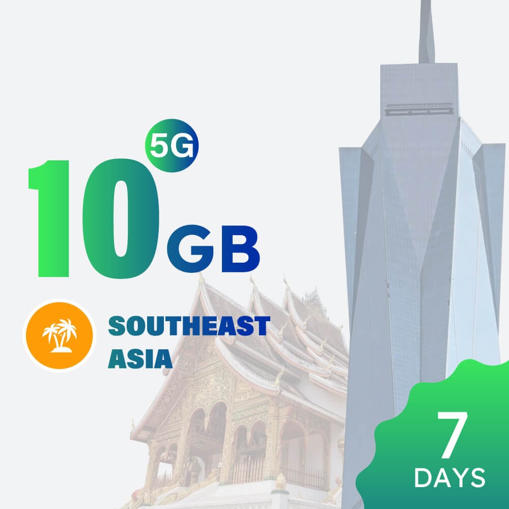 5G LTE 10GB 7-day South-east Asia Data Package