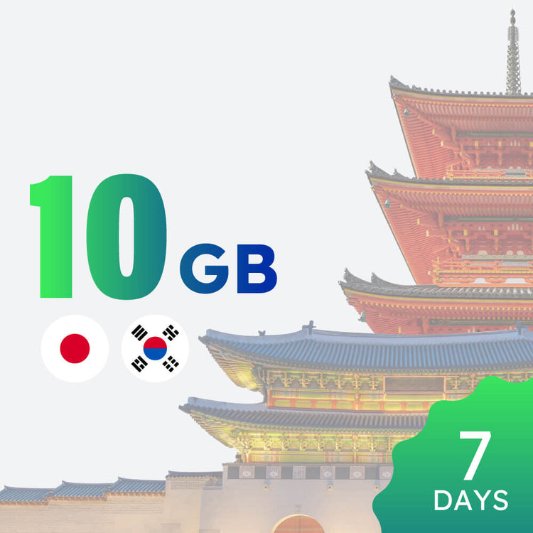 5G LTE 10GB 7-Tage Japan & Korea Datenpaket